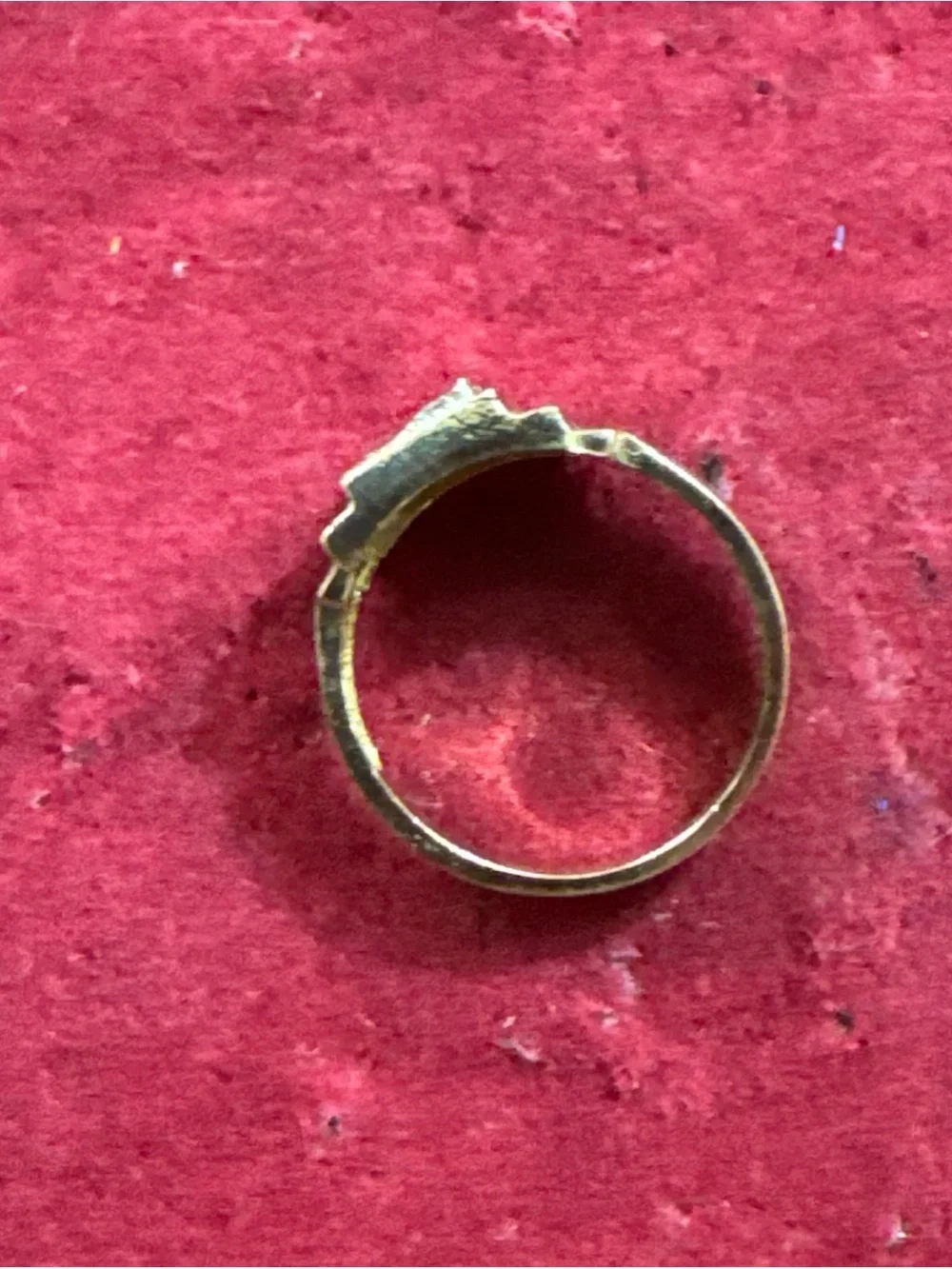10K Yellow Gold Baby Ring Size 2.5 1.4g New Initial Signet Style